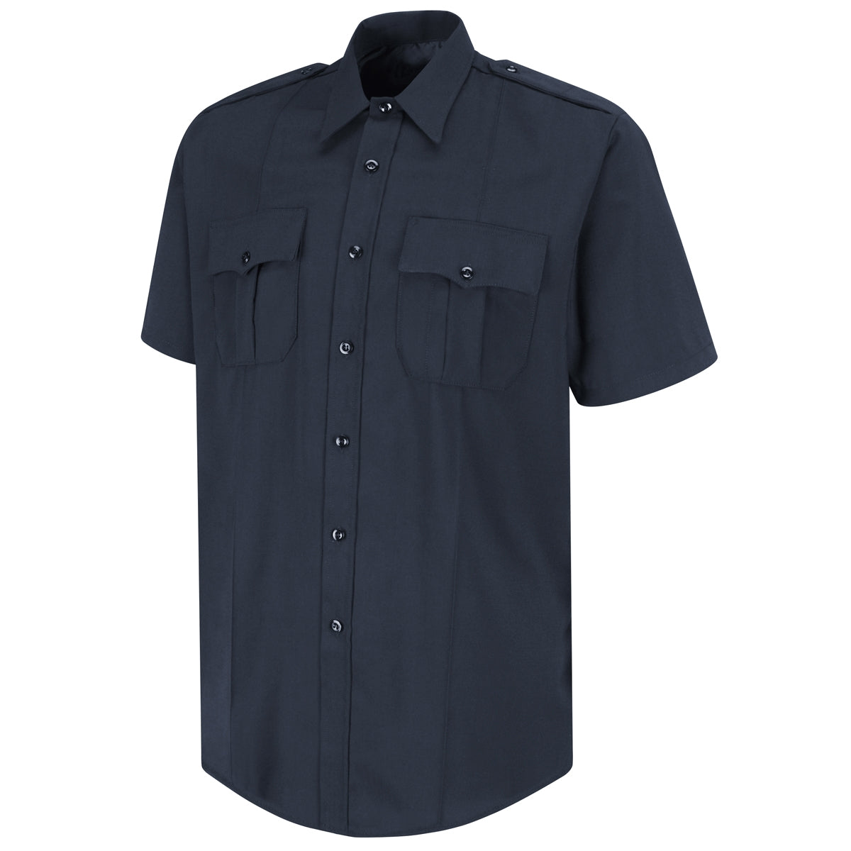 Dark Navy Button Up Shirts - Horace Small - Stretch Fabric