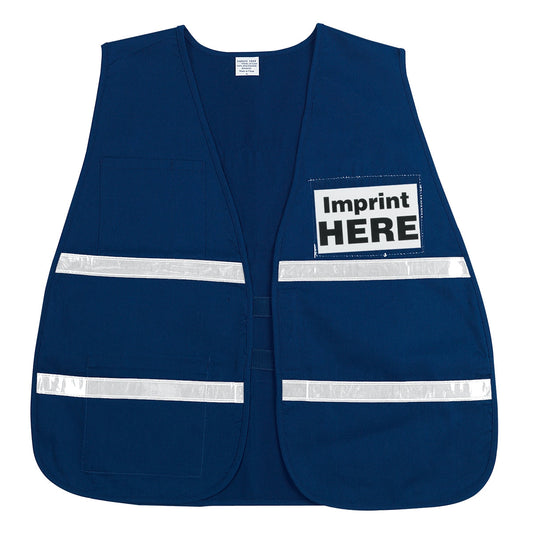 Blue Safety Vests - MCR Safety - Reflective Material