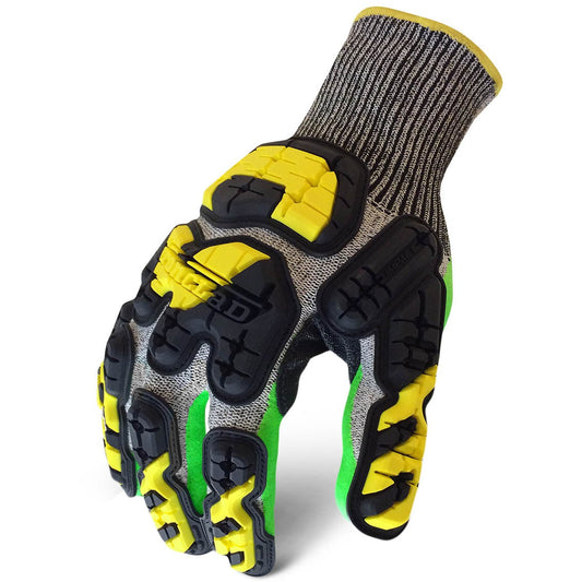 Gray/Yellow/Green Performance Gloves - Ironclad - Impact Resistant