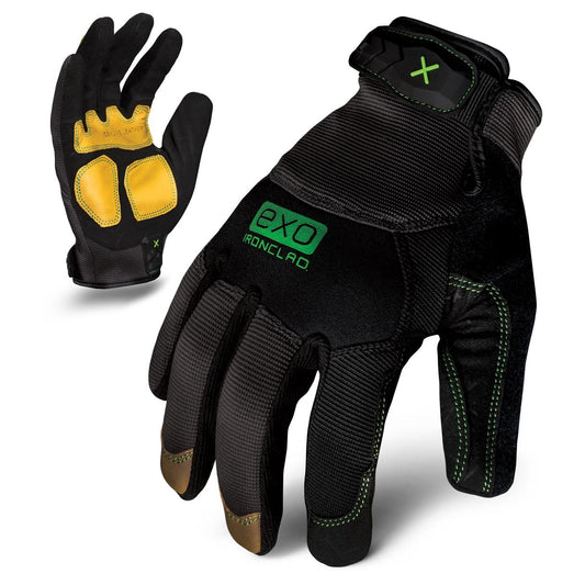 Gray/Tan Leather Gloves - Ironclad - Durable Features