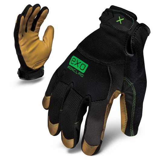 Gray/Tan Leather Gloves - Ironclad - Durable Protection