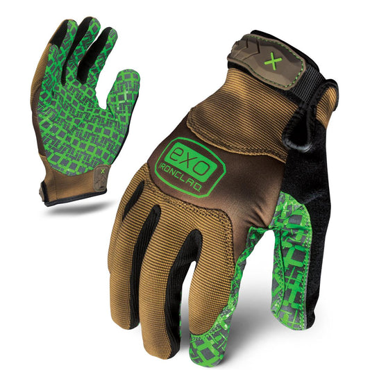 Brown/Green Performance Gloves - Ironclad - Durable Grip