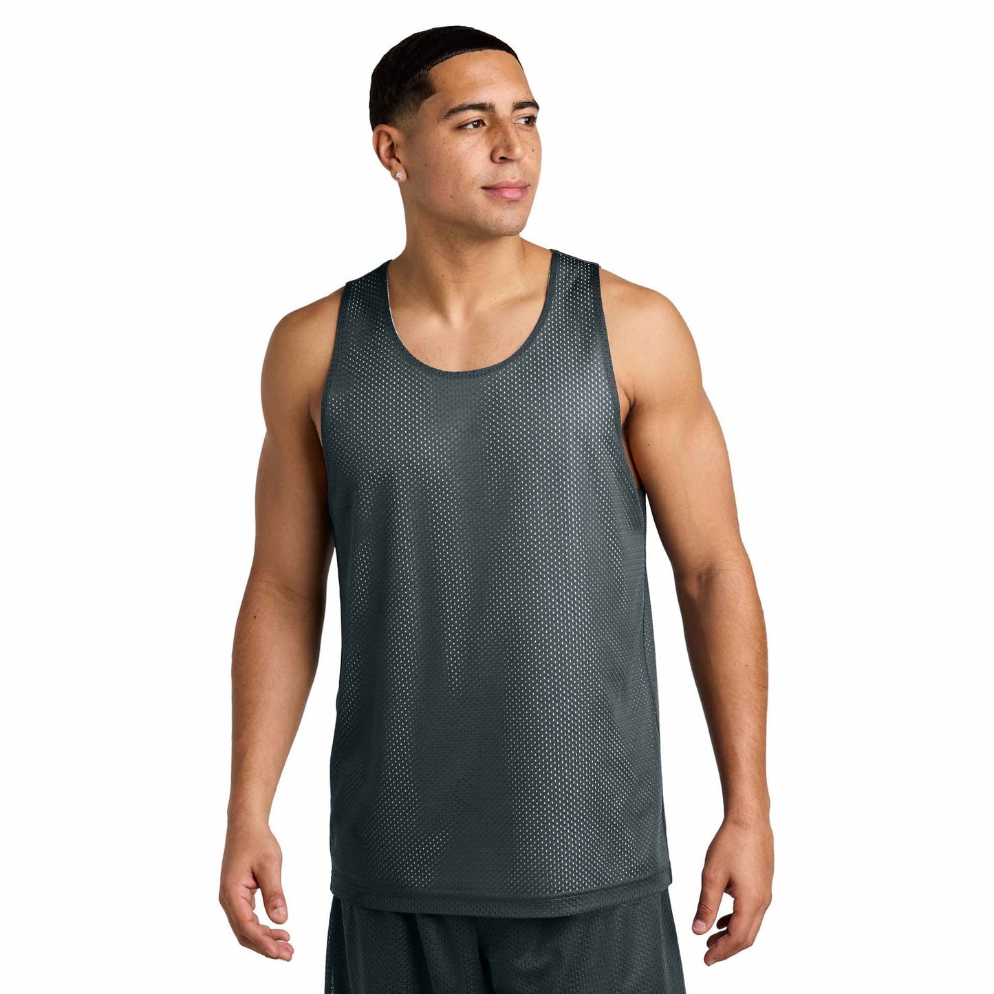 Black/Deep Red Tank Tops - Sport-Tek - Moisture-Wicking