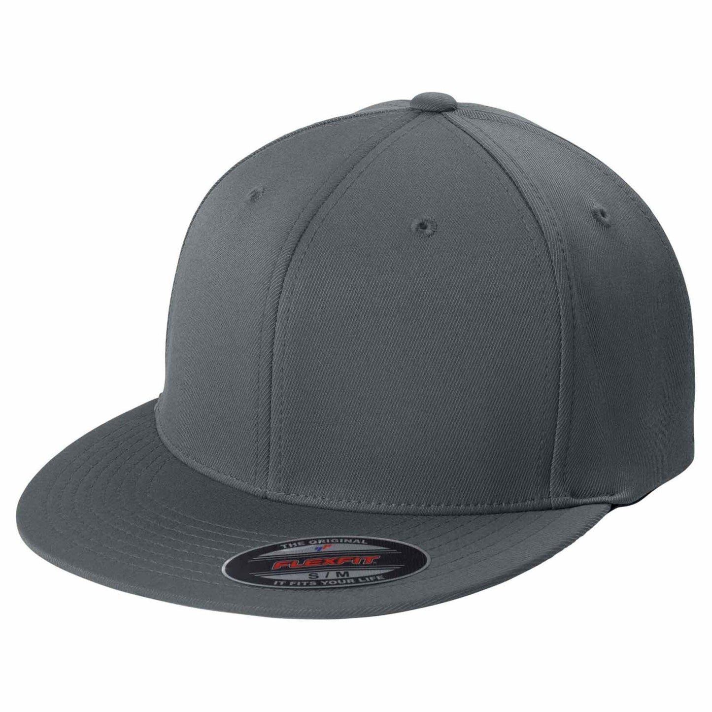 Black Flat Brim Hat - Sport-Tek - Stylish Flexfit Design