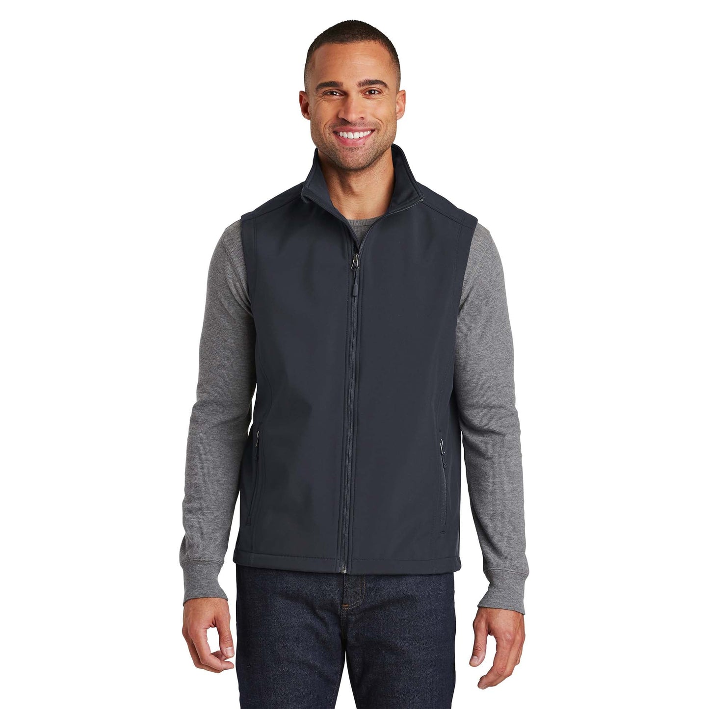 Battleship Grey Vests - Port Authority - Stylish Shell Design