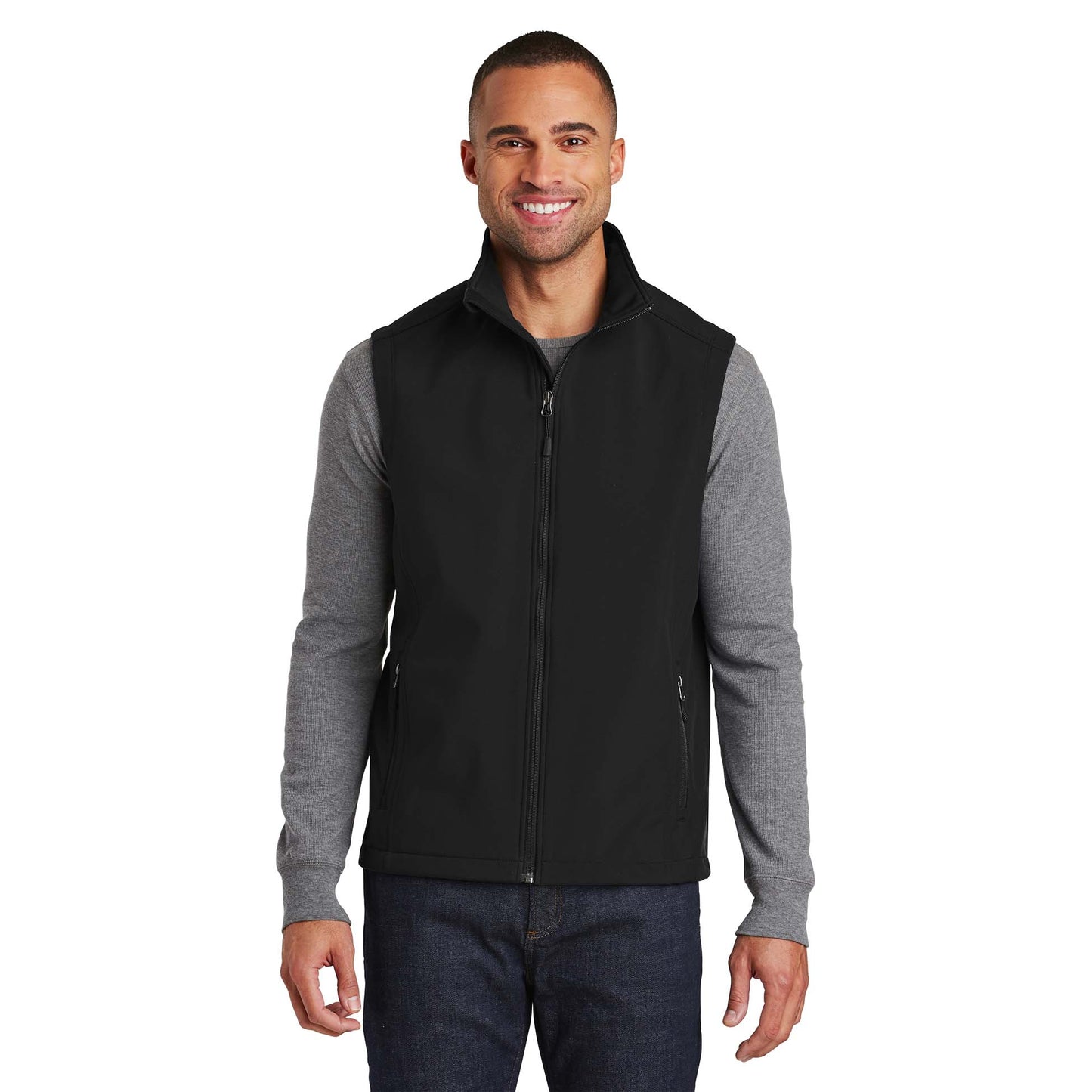 Battleship Grey Vests - Port Authority - Stylish Shell Design
