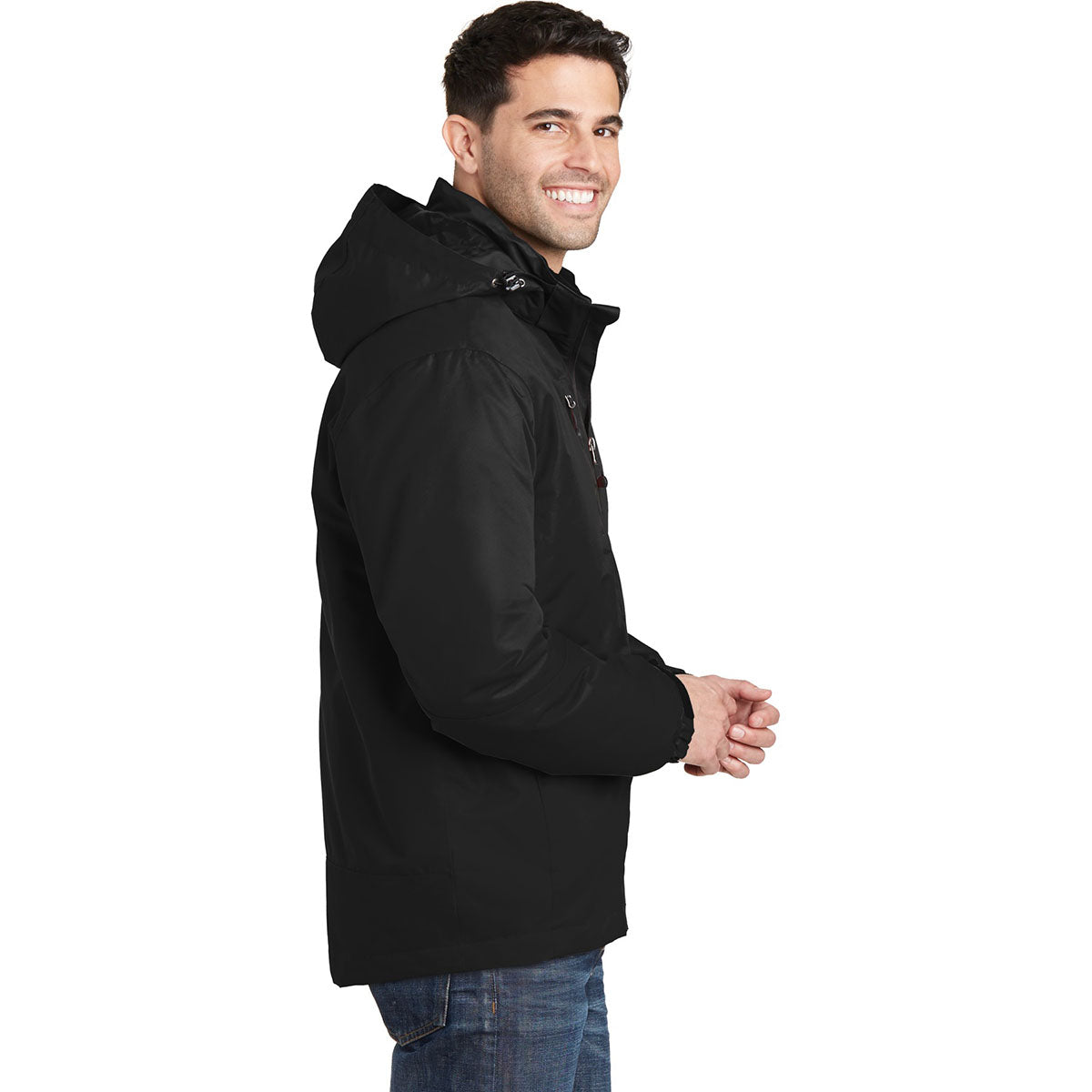 Black Waterproof Jacket - Port Authority - Versatile Outerwear