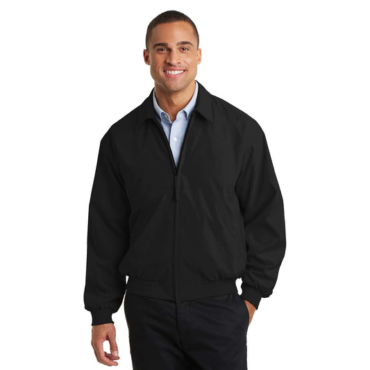 Black/Solid Pewter Lining Jackets - Port Authority - Microfiber