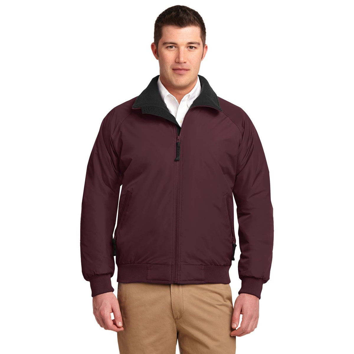 True Black/Grey Heather Jackets - Port Authority - Warm Fleece
