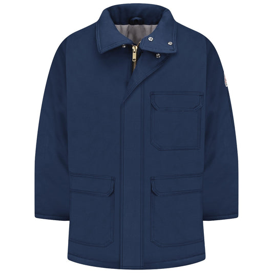 Grey Insulated Parka - Bulwark FR - Comfortable Design