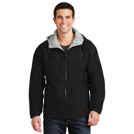 Black/Light Oxford Jacket - Port Authority - Nylon Shell