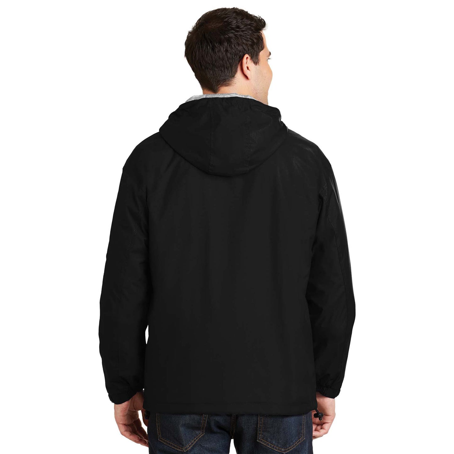 Black/Light Oxford Jacket - Port Authority - Nylon Shell