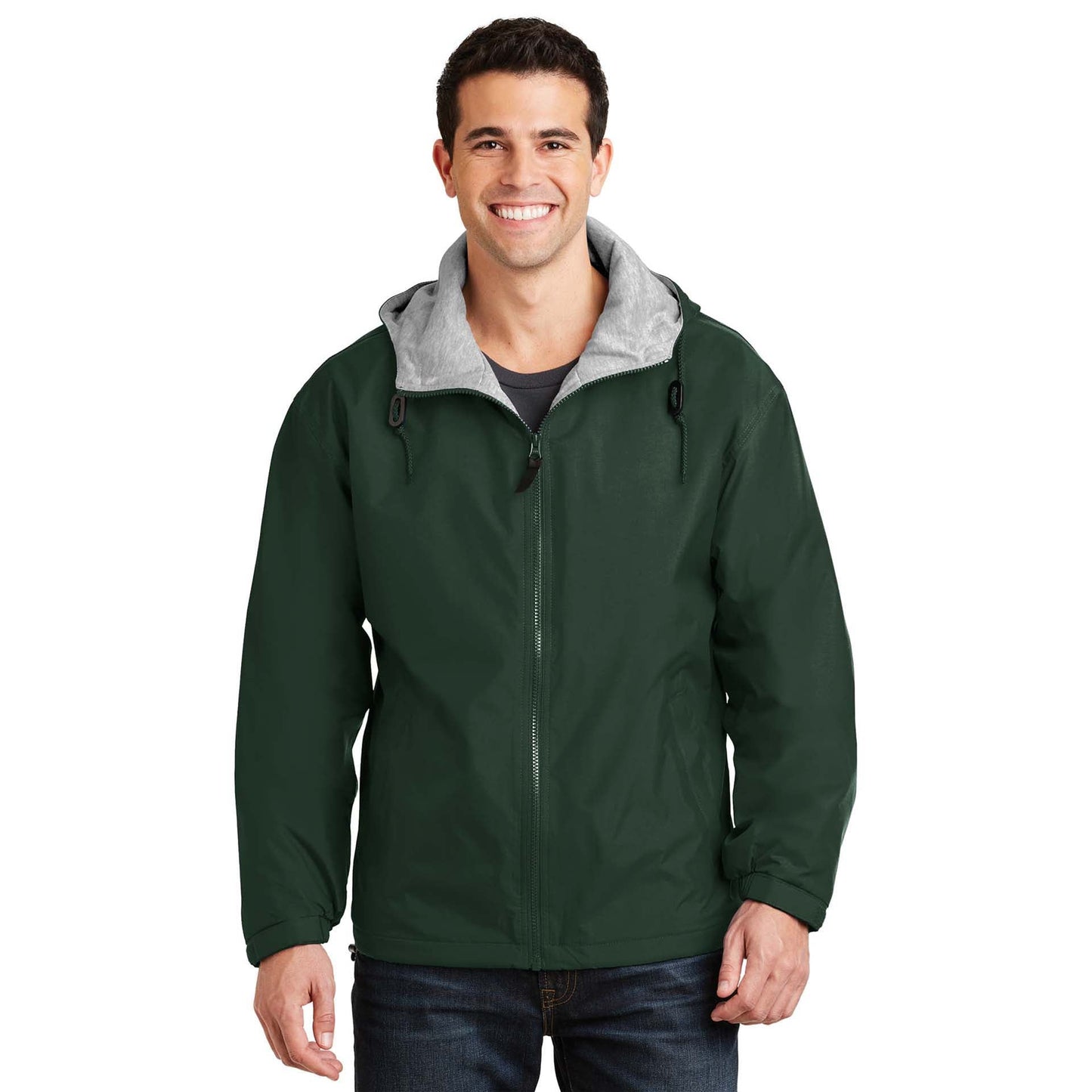 Black/Light Oxford Jacket - Port Authority - Nylon Shell