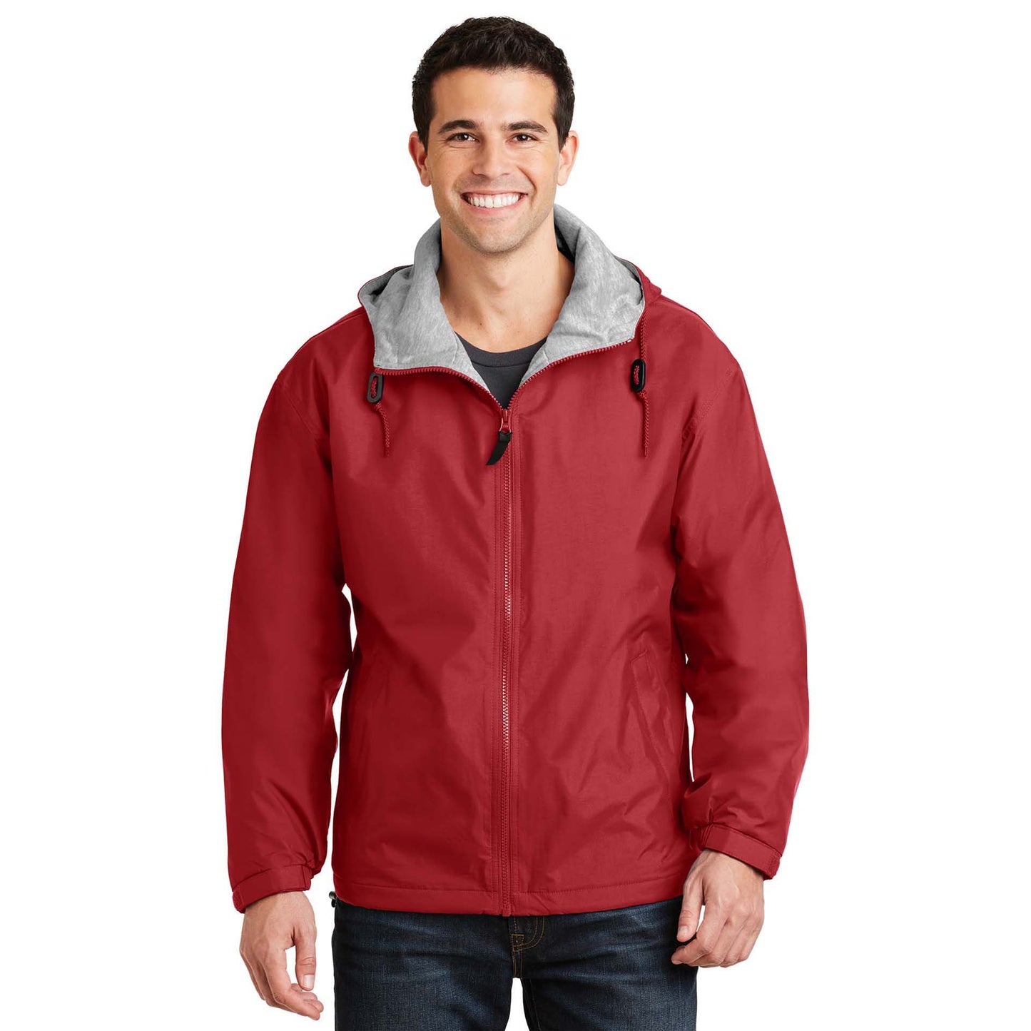 Black/Light Oxford Jacket - Port Authority - Nylon Shell