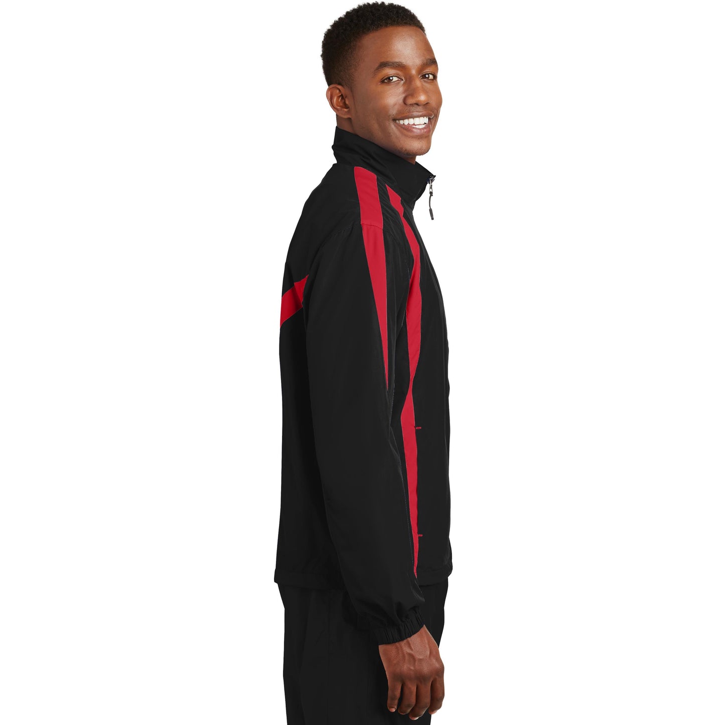 Black/White Jacket - Sport-Tek - Breathable Design - Lightweight