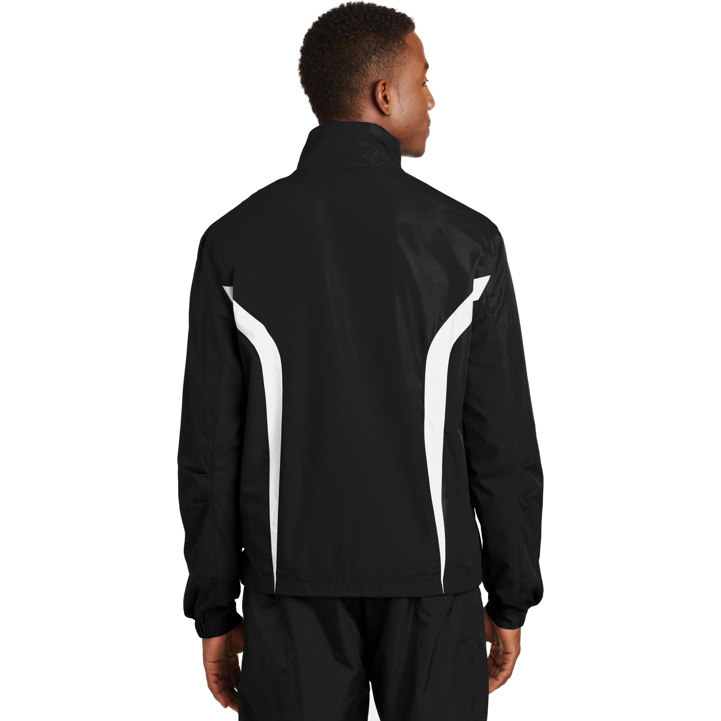 Black/White Jacket - Sport-Tek - Breathable Design - Lightweight