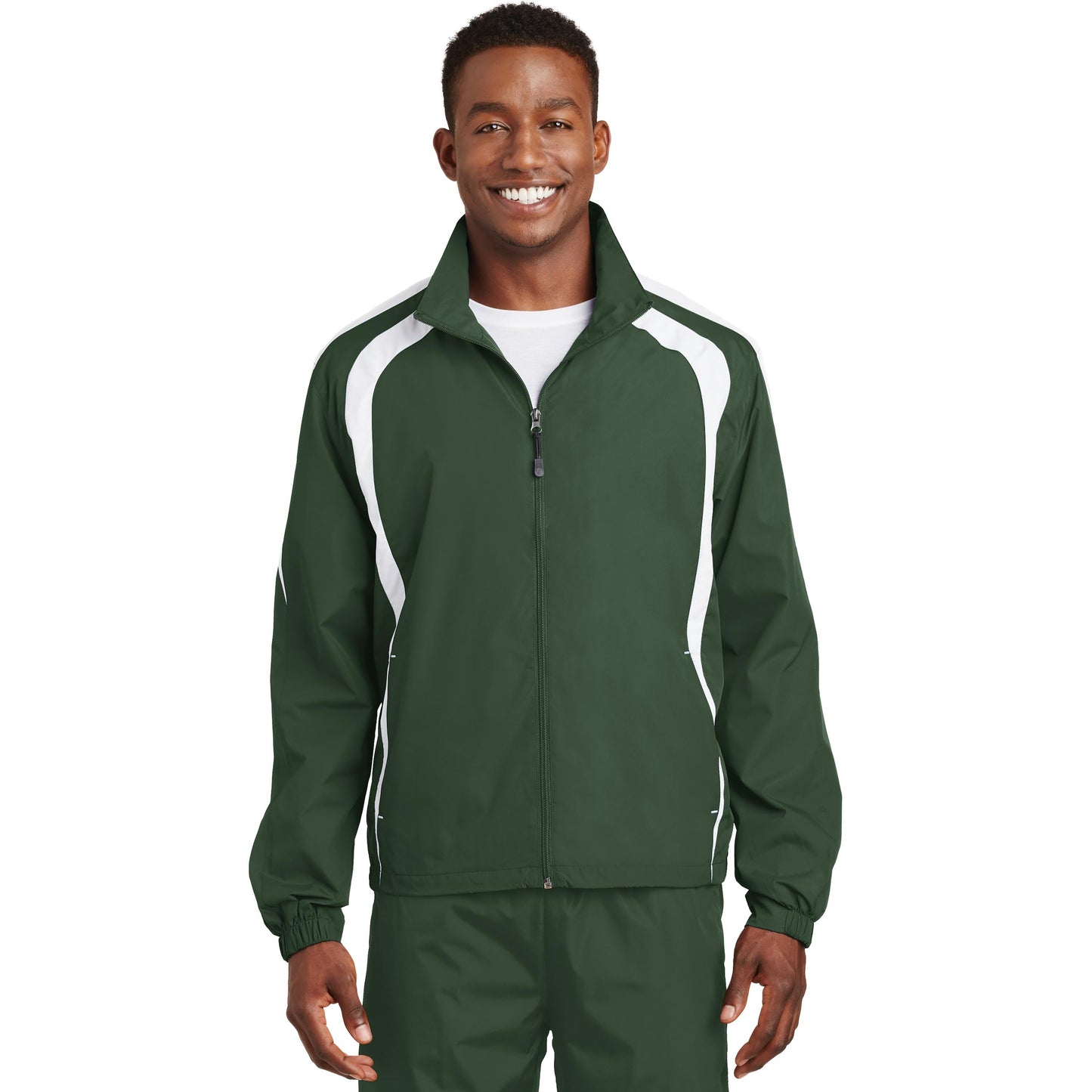 Black/White Jacket - Sport-Tek - Breathable Design - Lightweight