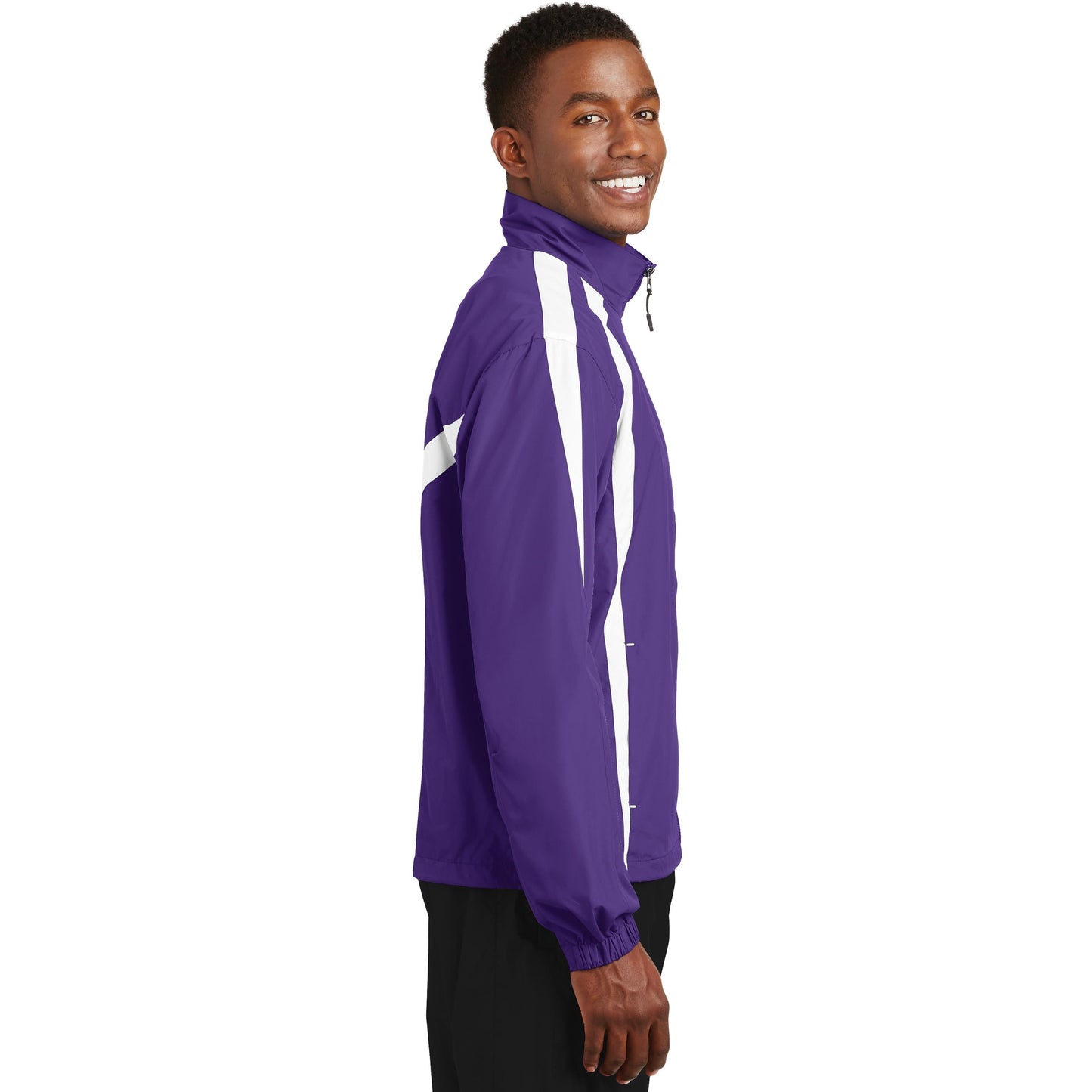 Black/White Jacket - Sport-Tek - Breathable Design - Lightweight