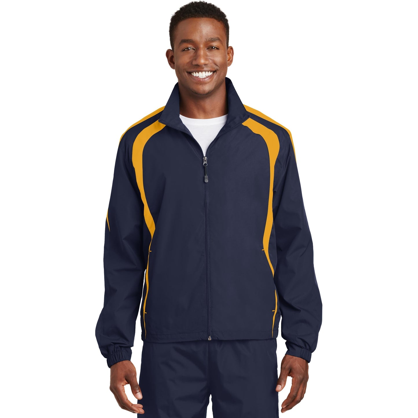 Black/White Jacket - Sport-Tek - Breathable Design - Lightweight