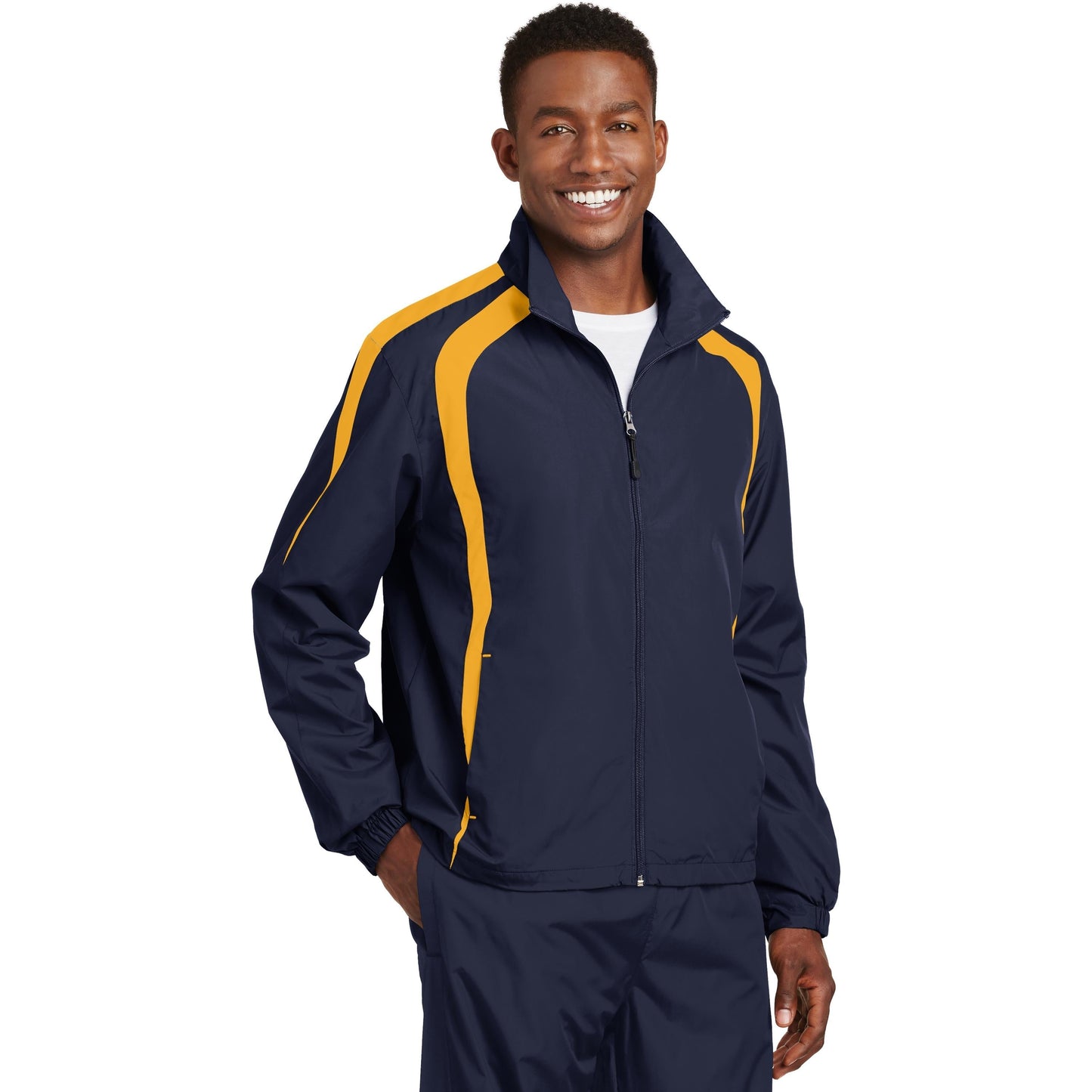 Black/White Jacket - Sport-Tek - Breathable Design - Lightweight