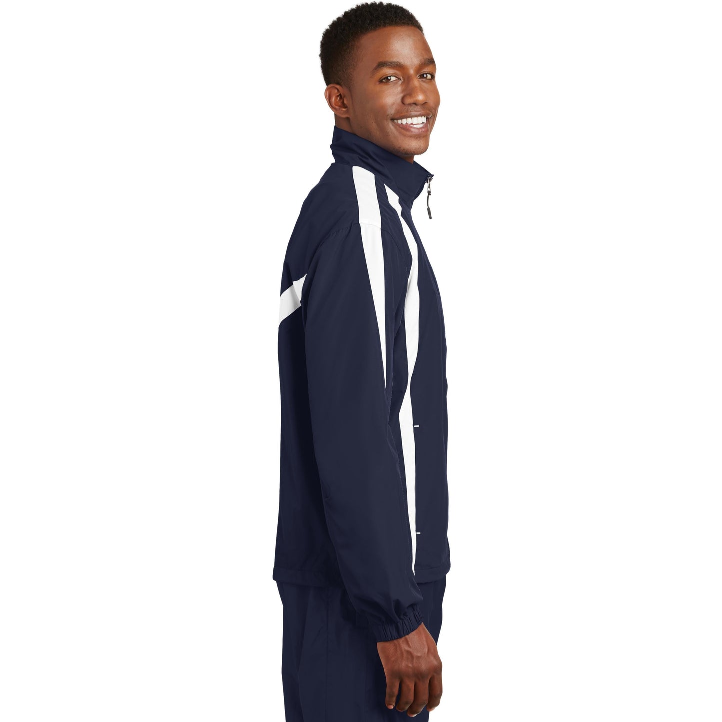 Black/White Jacket - Sport-Tek - Breathable Design - Lightweight