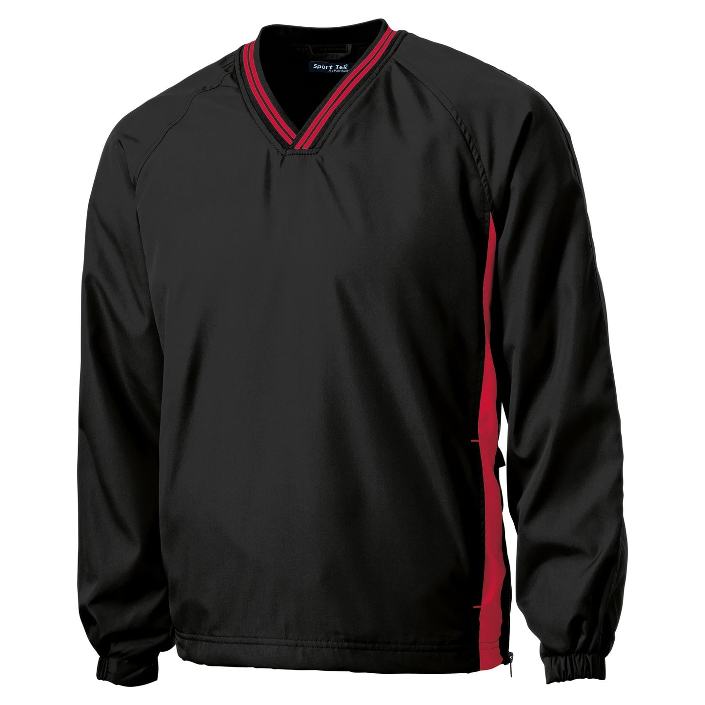 Black/True Red Windbreaker - Sport-Tek - Comfortable Fit