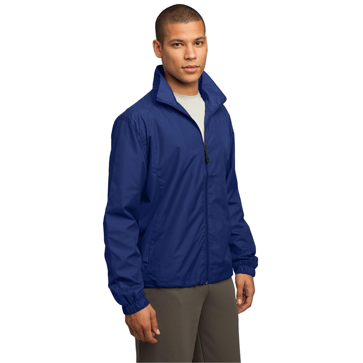 Black Windbreaker - Sport-Tek - Weather Resistant Design