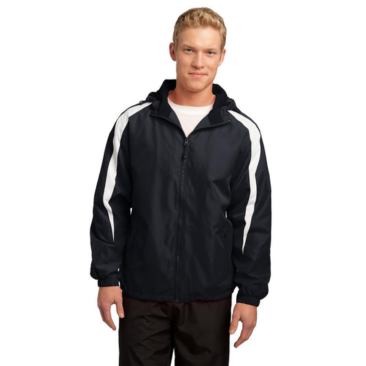 Black/White Jacket - Sport-Tek - Fleece-Lined Design