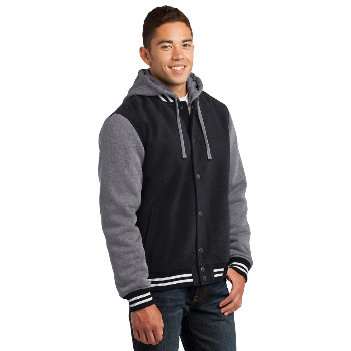 Black Vintage Heather Jacket - Sport-Tek - Cozy Insulated
