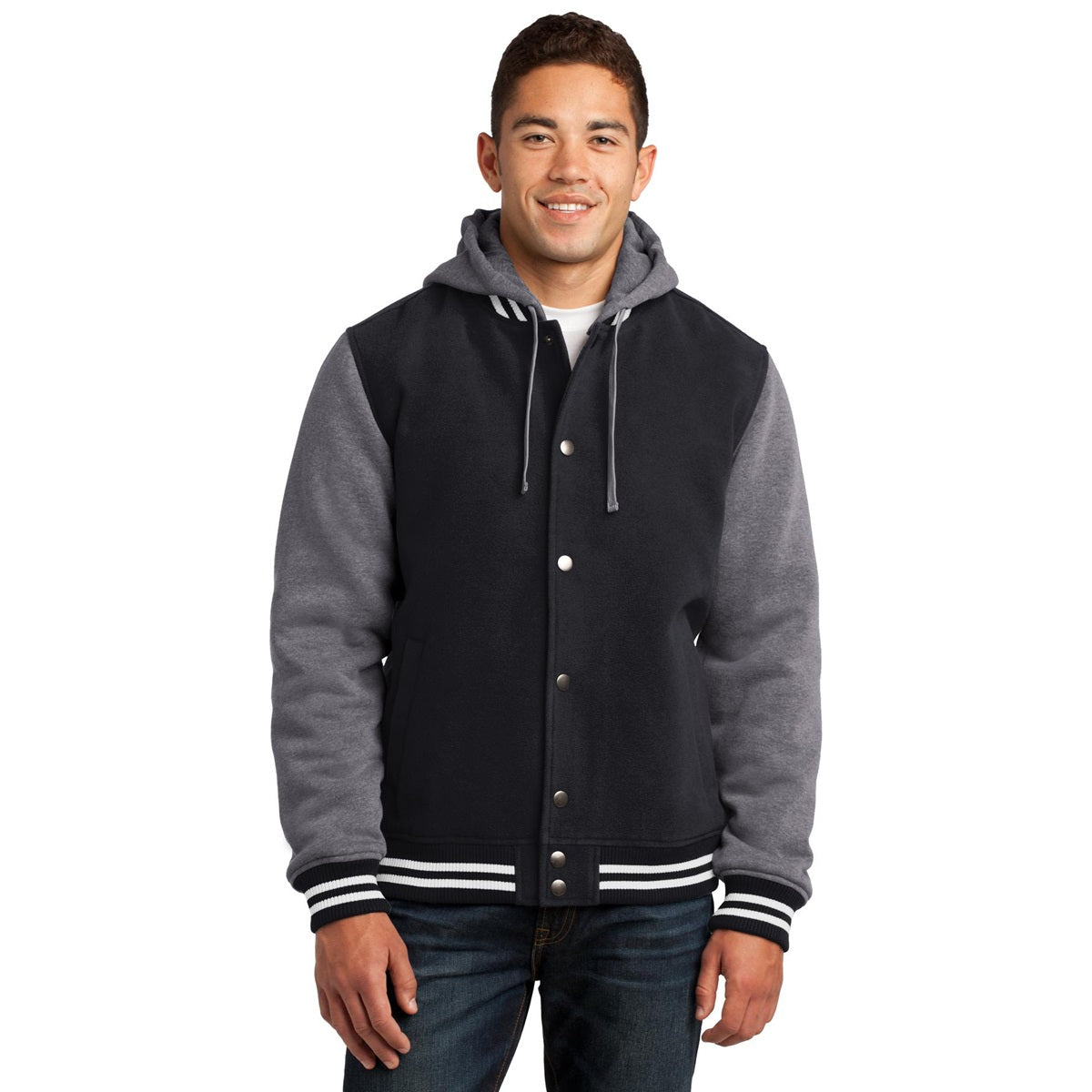 Black Vintage Heather Jacket - Sport-Tek - Cozy Insulated