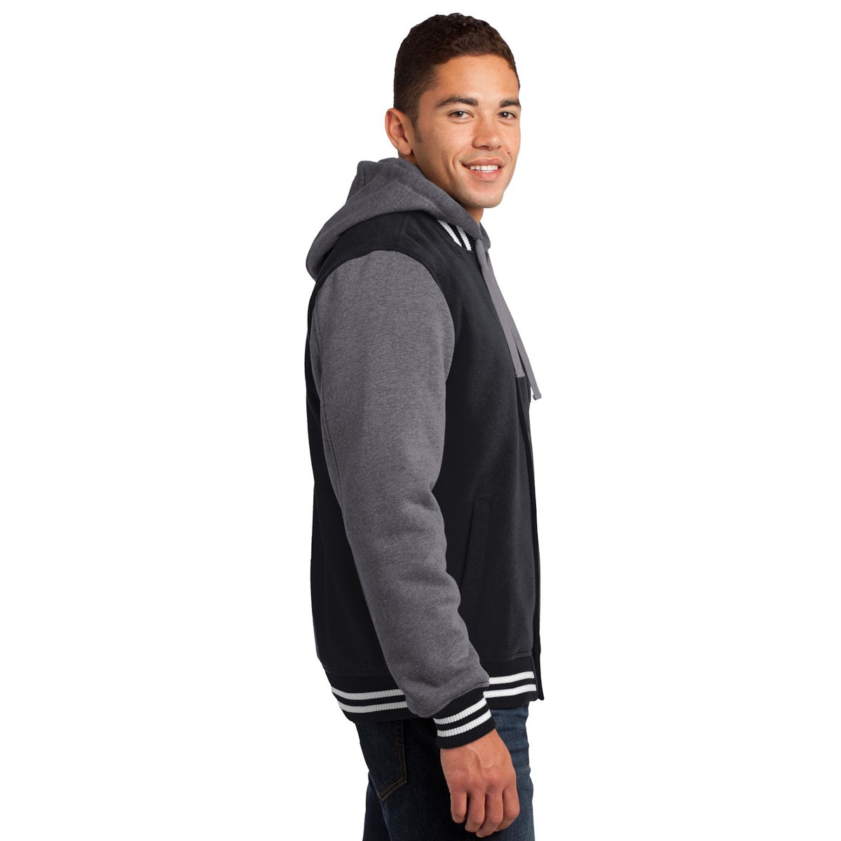 Black Vintage Heather Jacket - Sport-Tek - Cozy Insulated