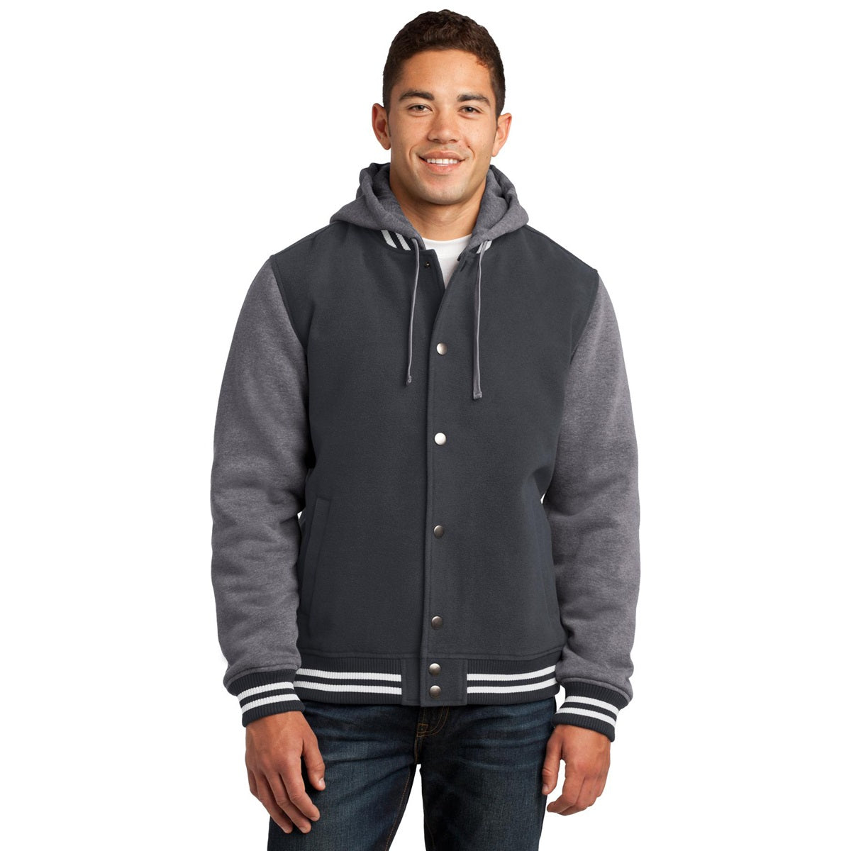 Black Vintage Heather Jacket - Sport-Tek - Cozy Insulated