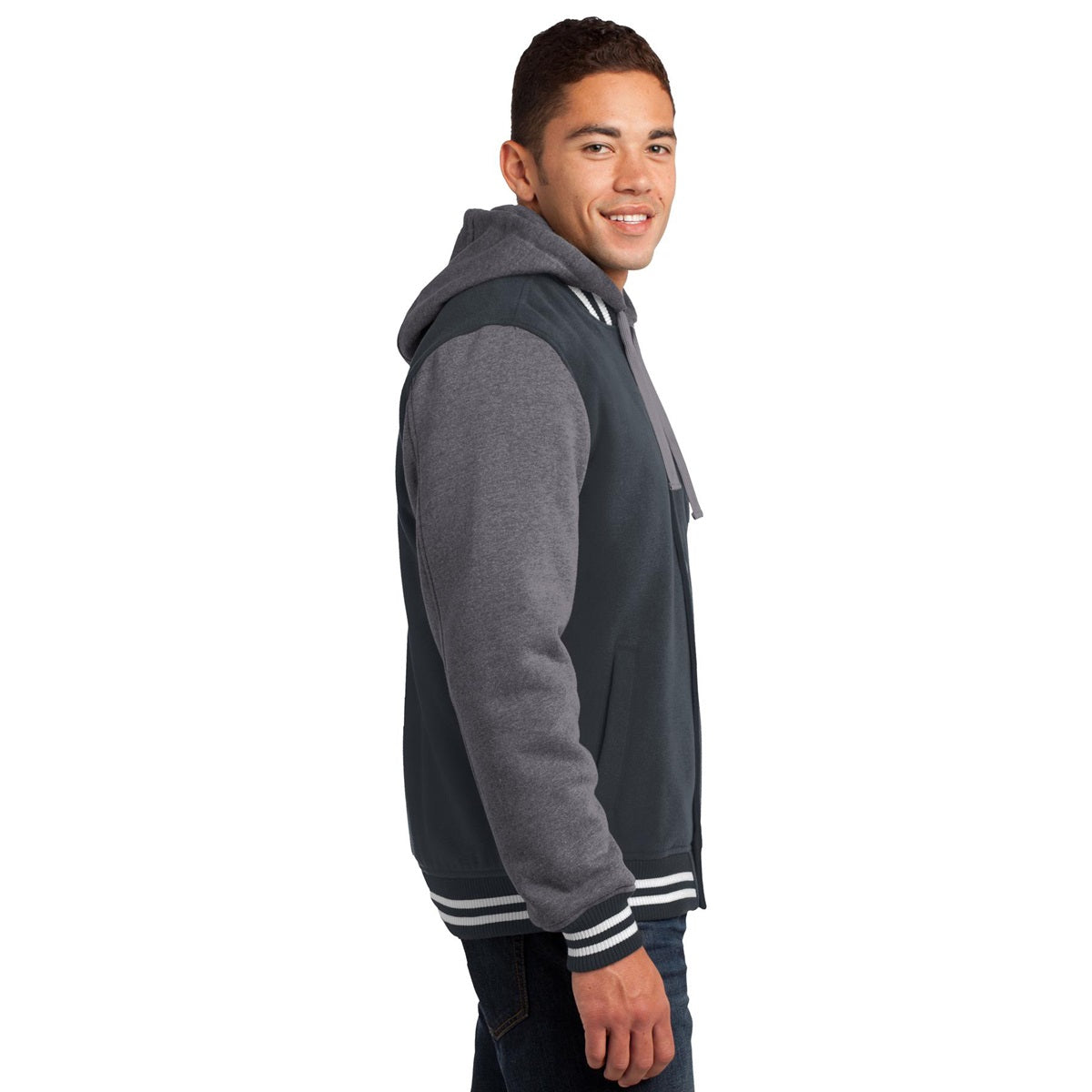 Black Vintage Heather Jacket - Sport-Tek - Cozy Insulated