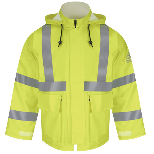 Hi-Visibility Rain Jacket - Bulwark FR - Flame-Resistant