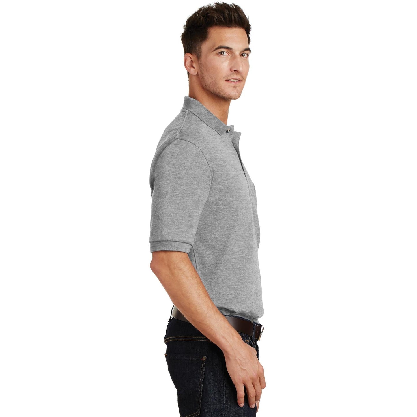 Black Polo Shirt - Port Authority - Comfortable Cotton Blend