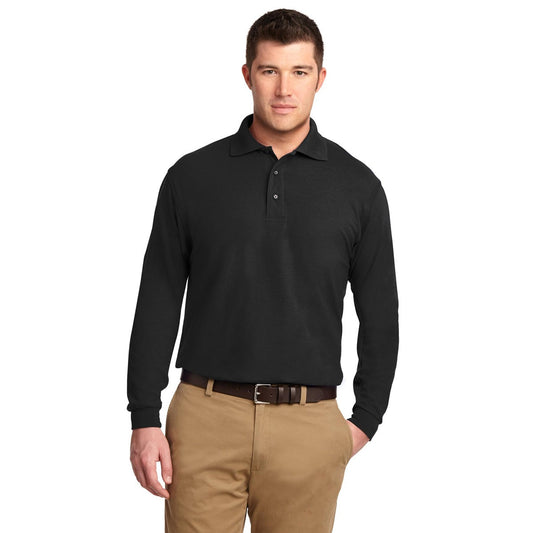 Black Polo Shirt - Port Authority - Soft Silk Touch