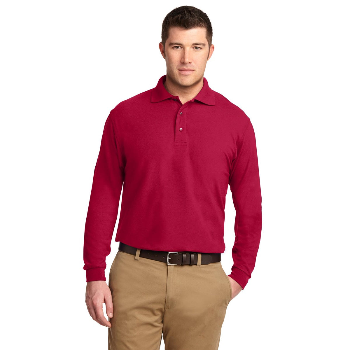 Black Polo Shirt - Port Authority - Soft Silk Touch
