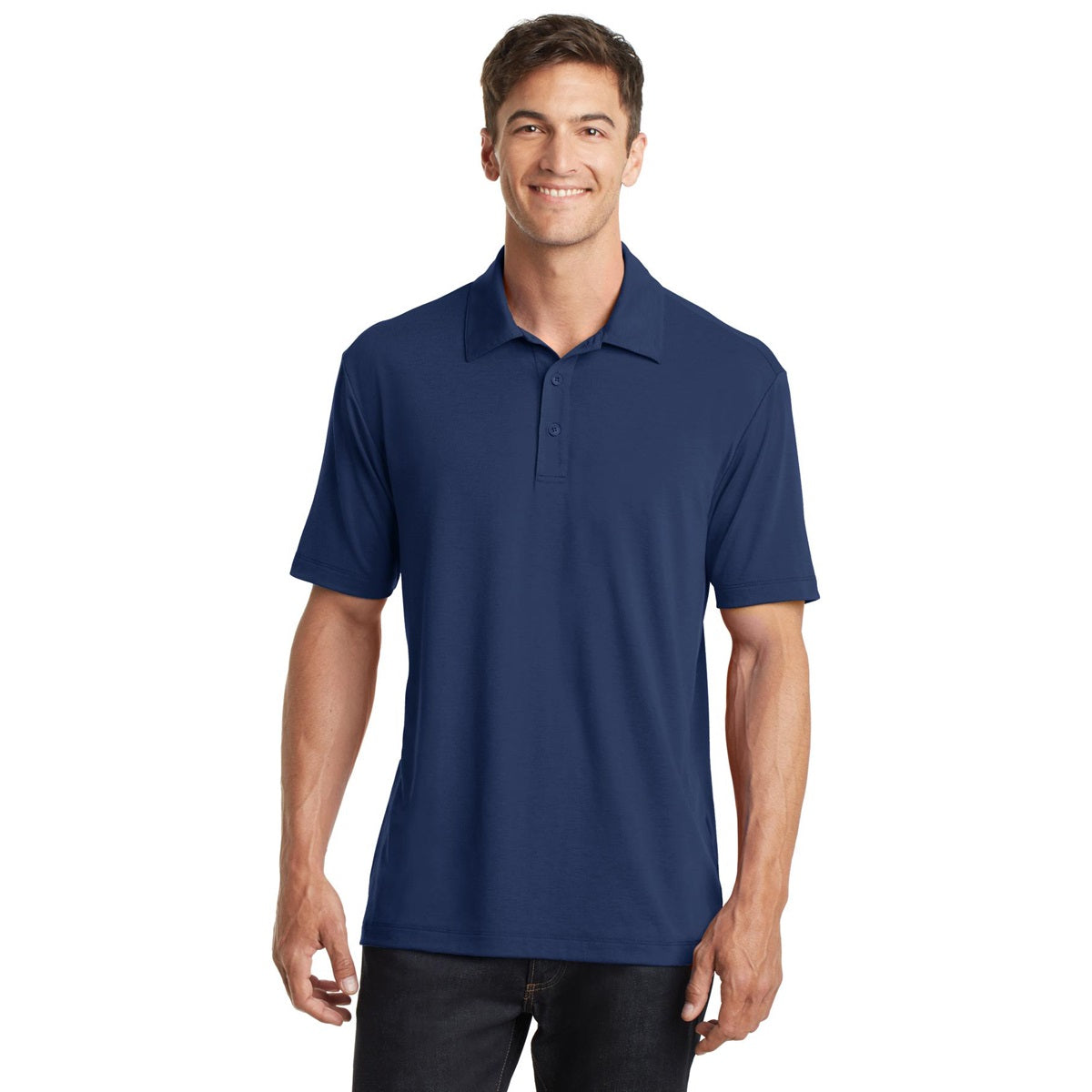 Black Polo Shirts - Port Authority - Soft Cotton Feel