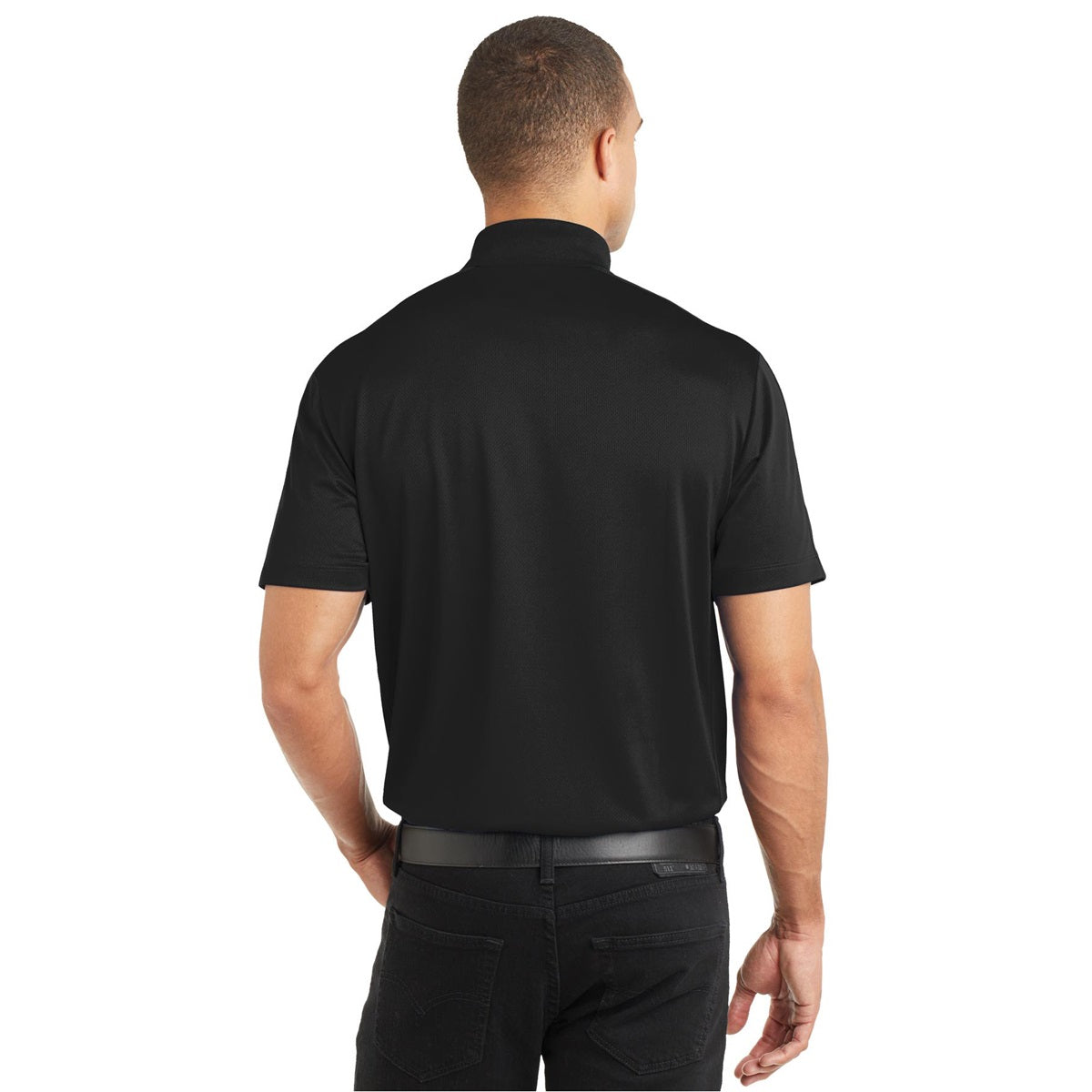 Black Polo Shirts - Port Authority - Moisture Wicking