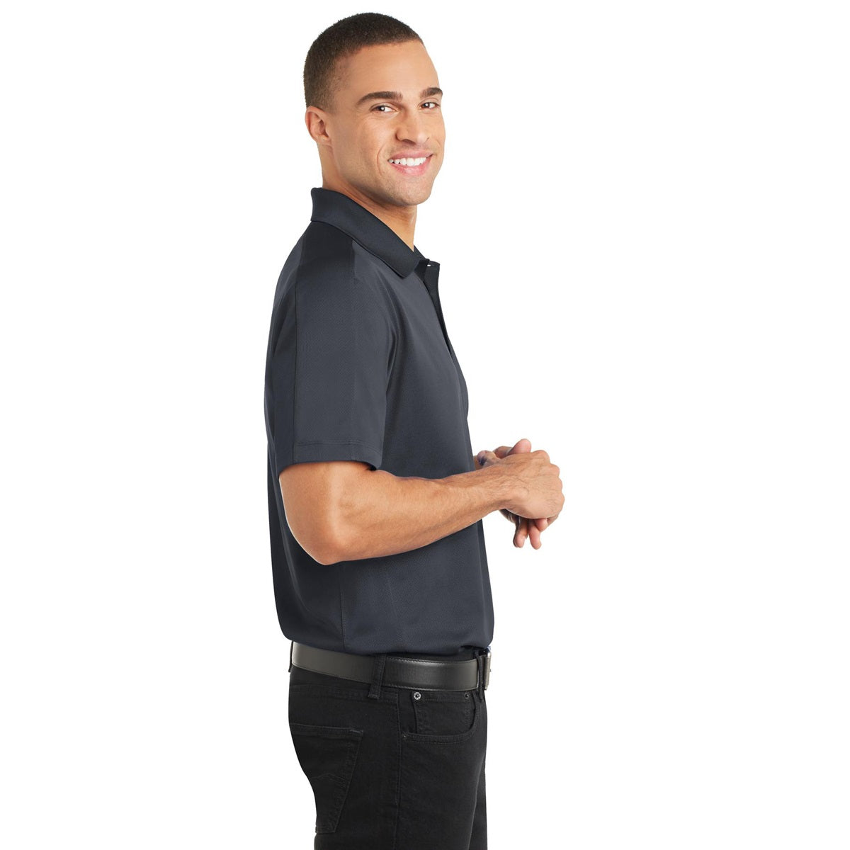 Black Polo Shirts - Port Authority - Moisture Wicking