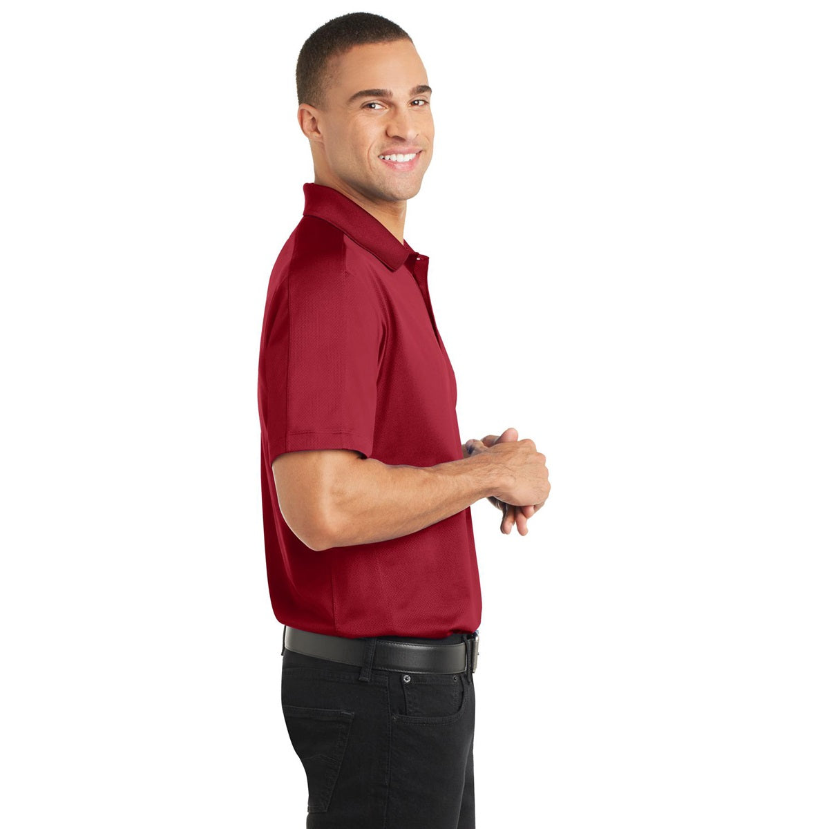 Black Polo Shirts - Port Authority - Moisture Wicking