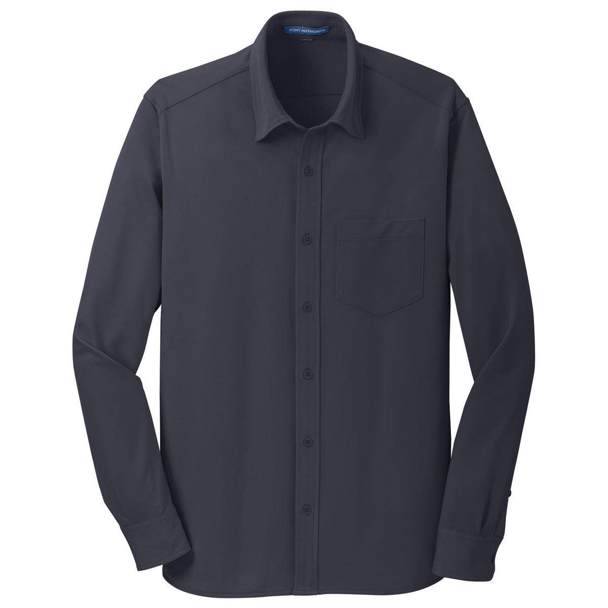 Battleship Grey Button Up Shirt - Port Authority - Soft