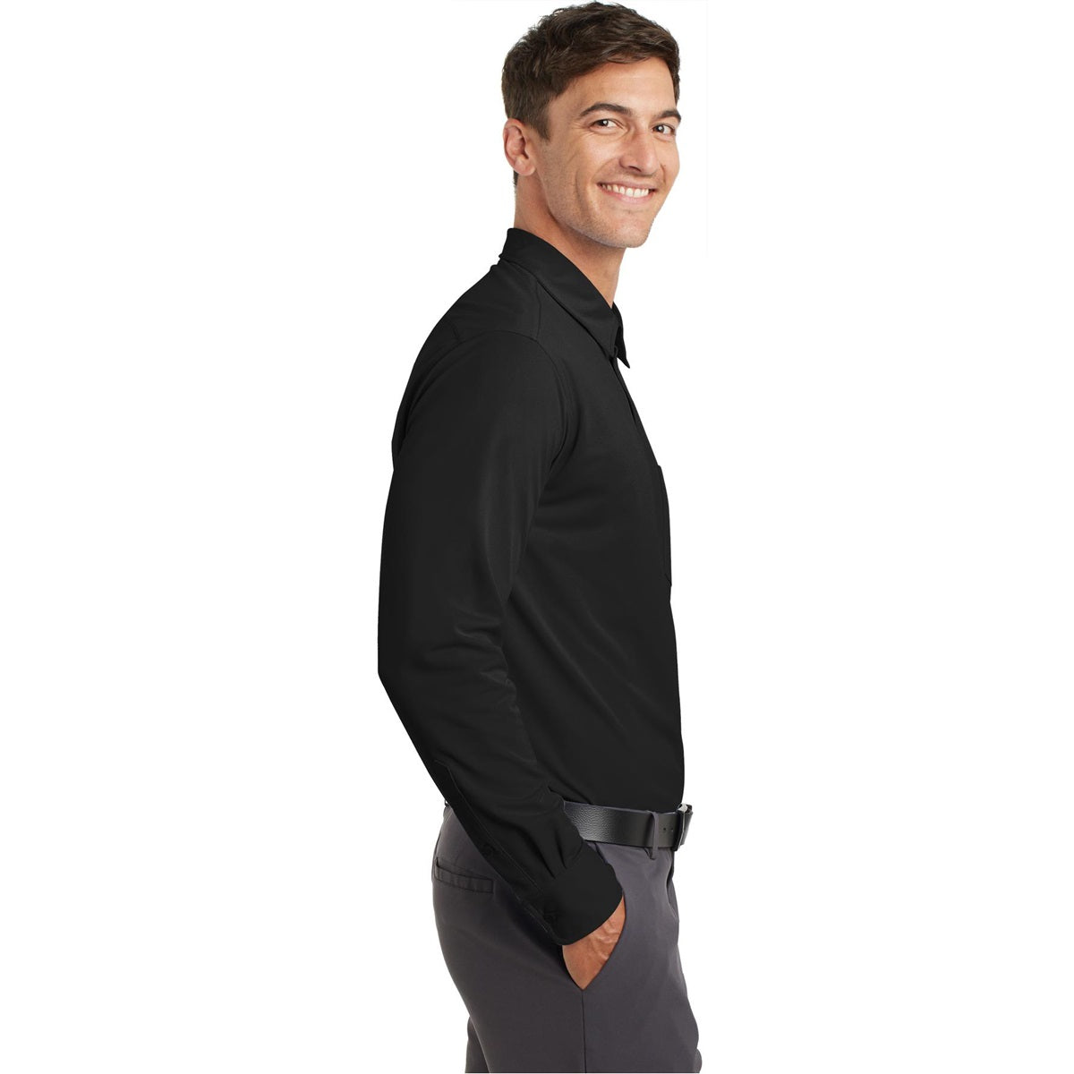 Battleship Grey Button Up Shirt - Port Authority - Soft