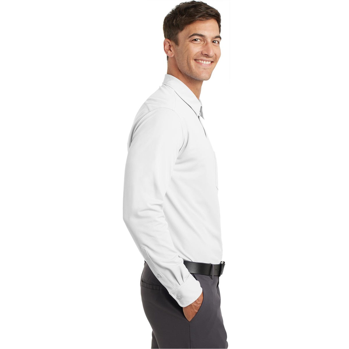 Battleship Grey Button Up Shirt - Port Authority - Soft