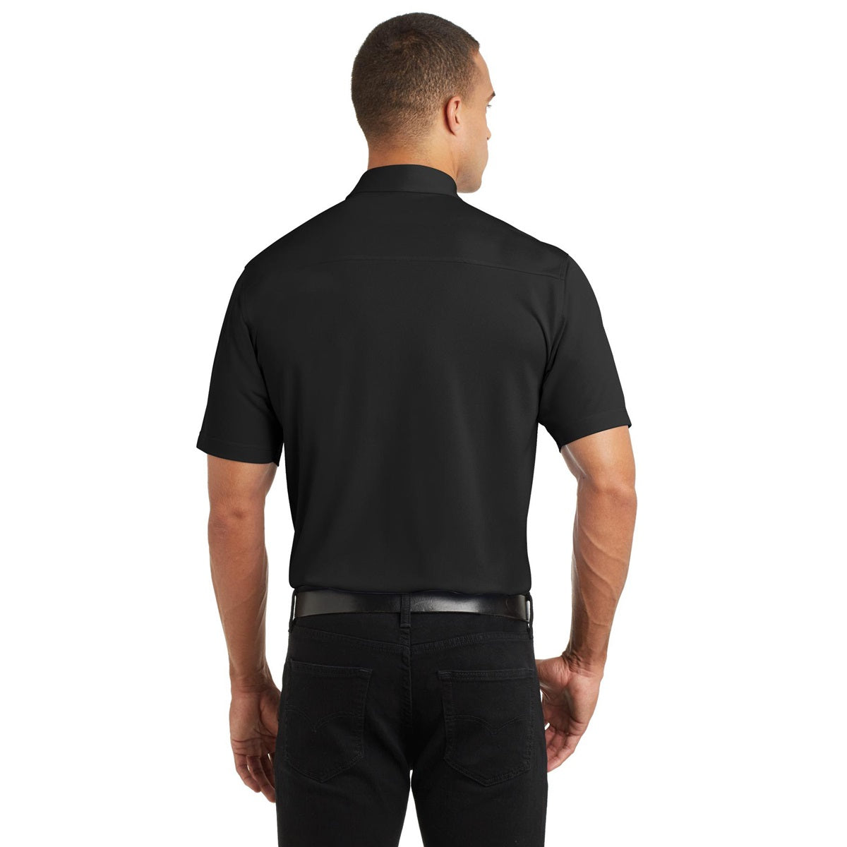 Battleship Grey Polo - Port Authority - Moisture Wicking