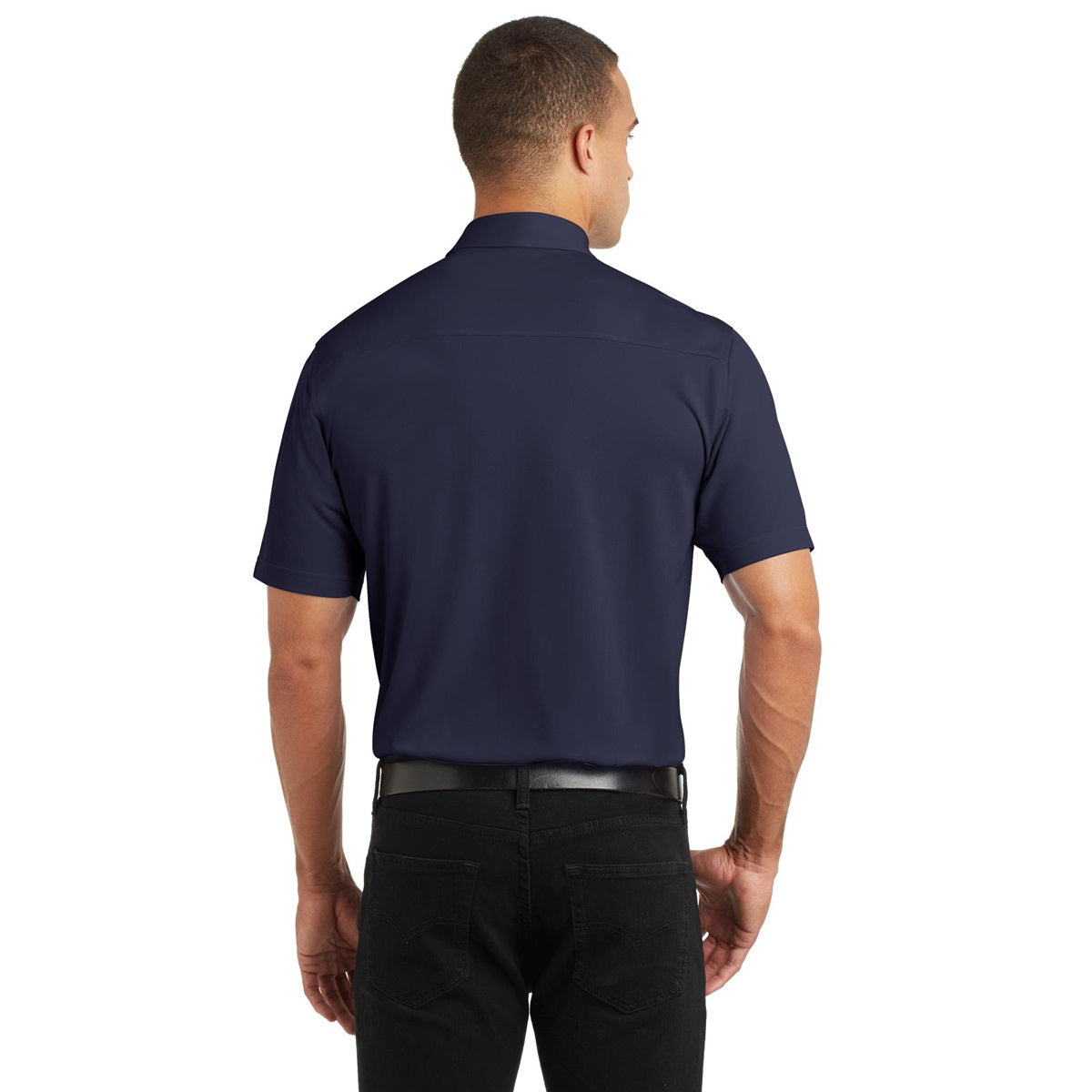 Battleship Grey Polo - Port Authority - Moisture Wicking
