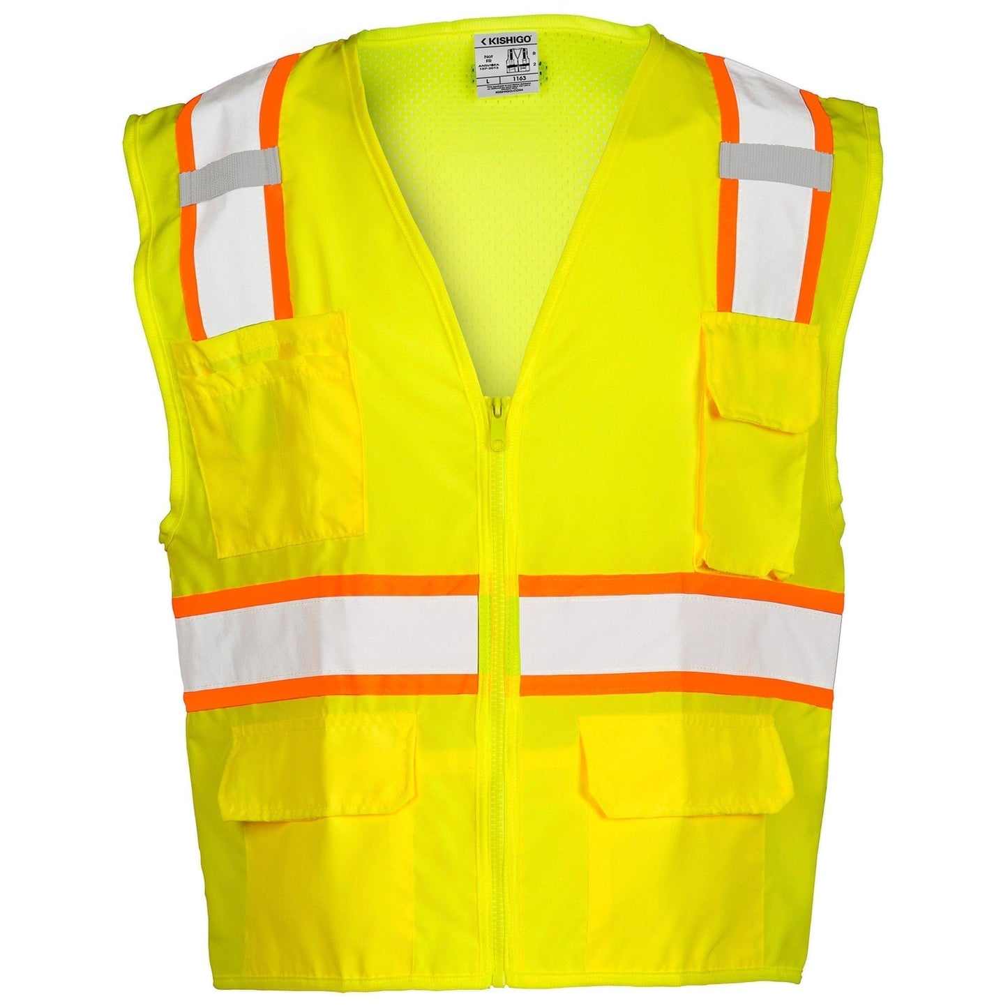 Yellow/Lime Safety Vest - Kishigo - Reflective Material