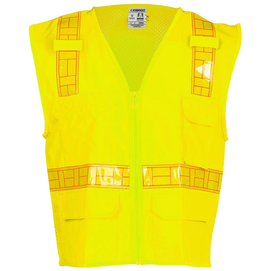 Orange Safety Vest - Kishigo - Mesh Hydrowick Front