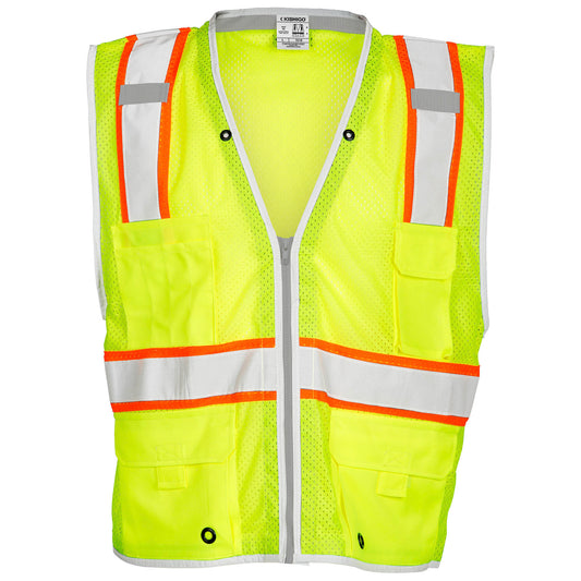 Yellow/Lime Safety Vests - Kishigo - Reflective Design