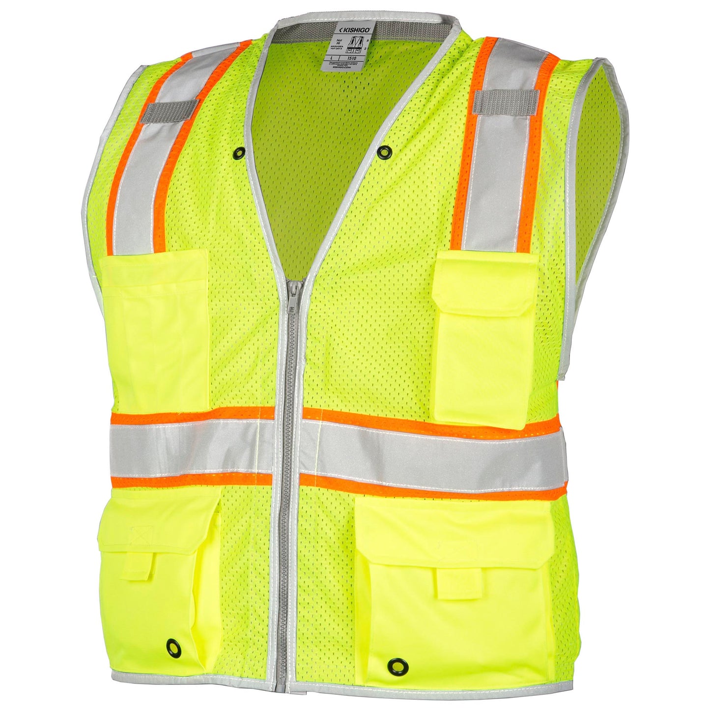 Yellow/Lime Safety Vests - Kishigo - Reflective Design